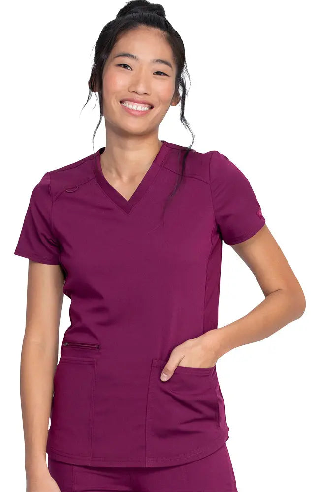 Dickies Balance Women's Knitted Panel Scrub Top DK875  Simply Scrubs Australia